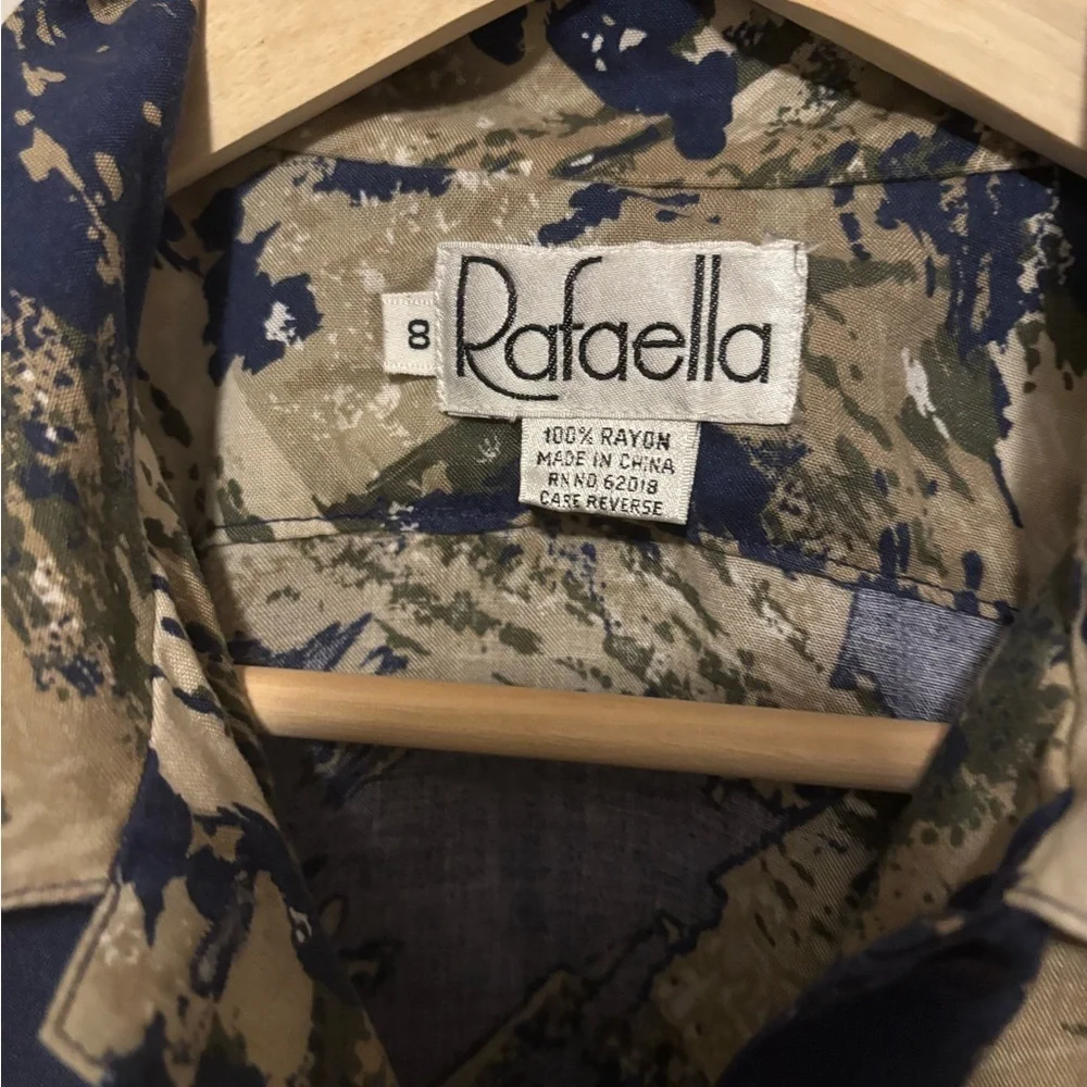 Rafaella Blue and Tan Button Down Shirt - Picture 2 of 7